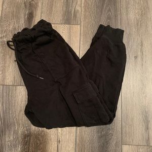 Black PINK cargo joggers